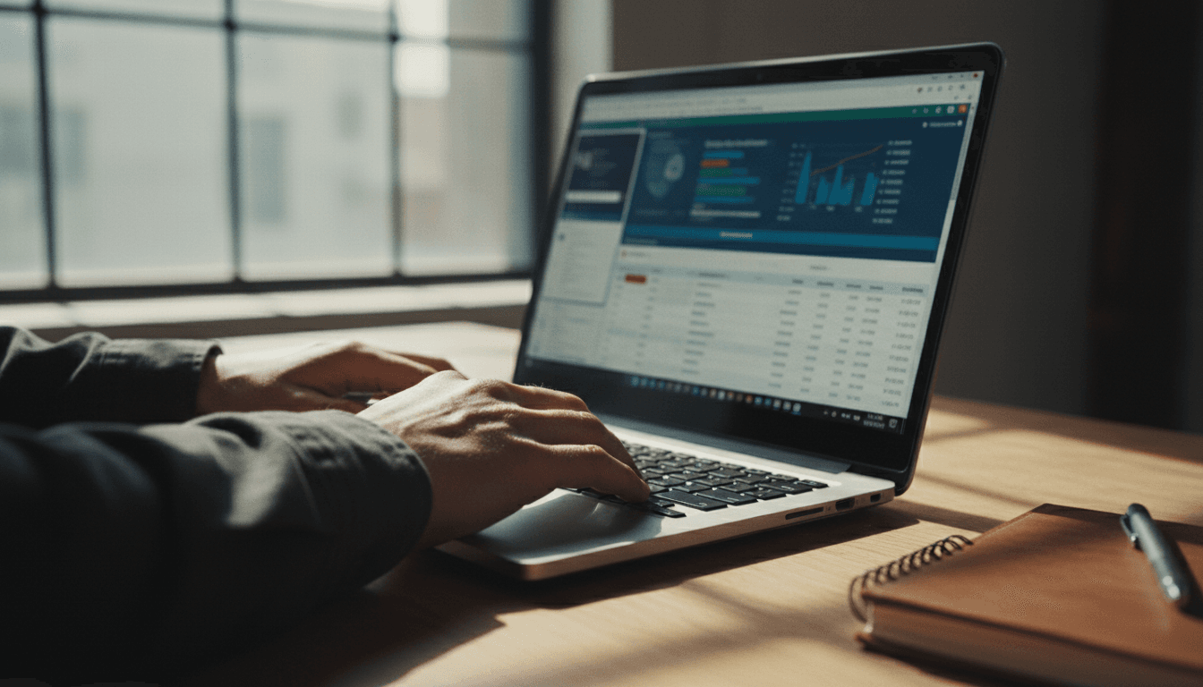 QuickBooks cleanup work on laptop